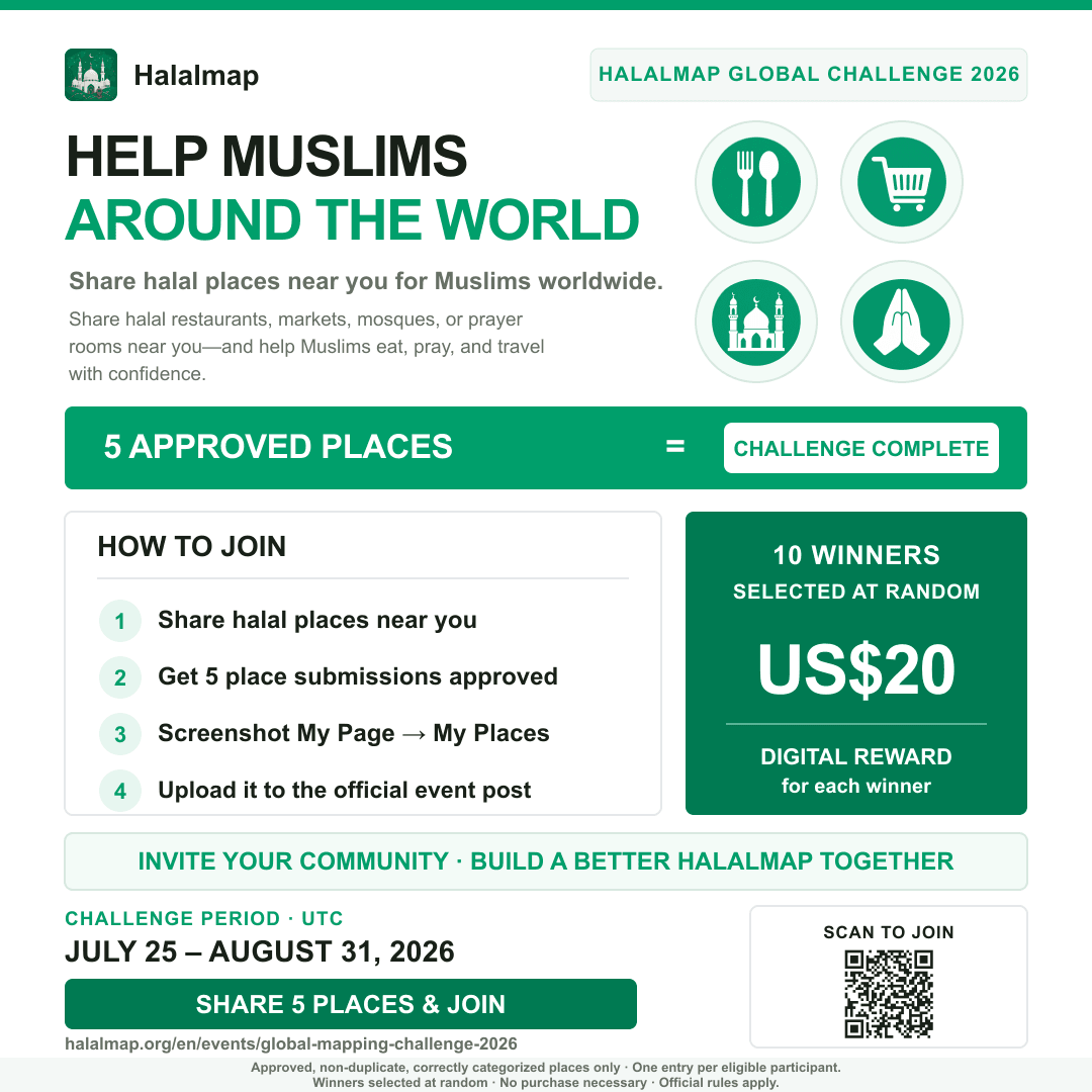 HalalMap Global Challenge 2026 event poster